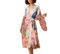 YOUKD Cardigan D'été en Coton pour Femme Maxi Boho Robe de Plage Robe Longue Kimono Taille Unique