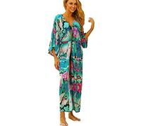 YOUKD Cardigan en Coton pour Femme Bohème Kimono Long Maillot de Bain de Plage Robe Cache-Maillot Grande Taille Robe