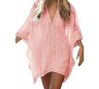 YOUKD Cardigan en Dentelle pour Femmes Voir à Travers Robe Bohème Longue Kimono Maillot de Bain de Plage Couvrir Les Robes