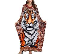 YOUKD Été Spacieux Caftan Robe Bohème Plage Bikini Couvrir Grandes Tailles Robe pour Femmes