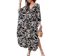 YOUKD Été spacieux Kaftan Robe Bohème Beach Bikini Couvertures Plus Taille Robe pour Femmes