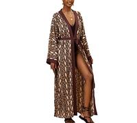 YOUKD Femmes Été Cardigan Maxi Boho Robe de Couverture de Plage Robe Long Kimono Taille