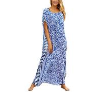 YOUKD Imprimé d'été Floral Caftan Ample Boho Bikini de Plage Robe Cache-Maillot Grande Taille Robe pour Femme
