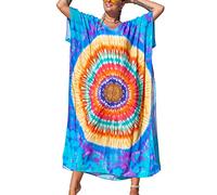 YOUKD Long Kaftan Bohemian Beach Maillot de Bain pour Femme Robe Couvrante Robes Grandes Tailles