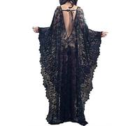 YOUKD Robe Dentelle Boho Kaftan lâche Bikini de Plage Robe de soirée Voir à Travers