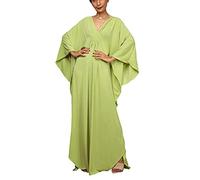 YOUKD Robe Longue Caftan Longue Couleur Unie pour Femmes, Plus la Taille Homewear Bikini Beach Peignoirs