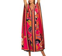 YOUKD Robe Longue Caftan Longue Couleur Unie pour Femmes Plus la Taille Homewear Bikini Beach Peignoirs