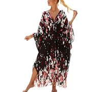 YOUKD Summer Loose Caftan Bohemian Beach Bikini Cover Up Dress Plus Size Robe pour Femme