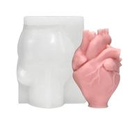 Youkie Halloween Silicone Savon Moule Halloween Coeur Humain Moule en Silicone Halloween Coeur Sanglant Moule en Silicone Bonbons Fondant Chocolat Pudding Moule