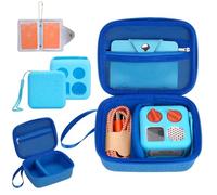 YouKnow Coque rigide et coque en silicone pour mini lecteur Yoto, accessoire de musique audio pour enfants avec porte-cartes pouvant contenir jusqu'à 20 cartes (bleu)