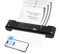 YOULABLE Imprimantes portables sans fil pour les voyages - Imprimante thermique Bluetooth 320 DPI compatible avec les lettres américaines 8,5 x 11 et papier A4 standard, imprimante sans encre