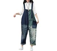 Youlee Femmes Été Printemps Ancien Combinaisons Salopette Big Crotch Salopette Style 1 Blue