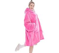 YOULIKE BAOGELA Sweat à Capuche Oversize Sherpa - Couverture Super Douce et Chaude - Confortable - Taille Unique - pour Hommes, Femmes, Filles, garçons, Amis(Rose)