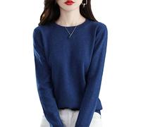 Youllyuu Pull en cachemire 100 % laine mérinos pour femme - Pull à col rond pour l'automne et l'hiver, S