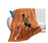 YOUMAN Carlos Alcaraz - Couverture polaire douce en flanelle pour décoration d'automne - Pour lit, canapé, camping - 101,6 x 127 cm