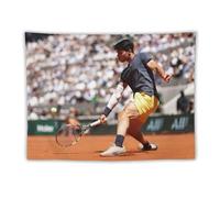 YOUMAN Carlos Alcaraz Poster joueur de tennis Espana célèbre tapisserie murale parchemin Tapisserie Art Peinture Image Décoration de chambre à coucher Maison 152,4 x 203,2 cm