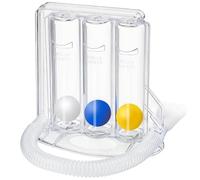 Youmang Spiromètre pulmonaire à 3 balles - Entraîneur respiratoire réglable pour la récupération postopératoire et le renforcement des muscles respiratoires (600 à 1200 cc/s)