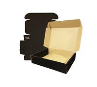 Youmar Solutions Lot de 25 boîtes en carton Taille M Noir Automontables pour E-Commerce et Carte postale Petite 25 x 18 x 8 cm