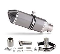 Youmero Moto Echappement Compatible avec Xmax 125 Tuyau D'échappement De Moto Universel 38-51 Mm avec Silencieux 370 Mm DB Killer Exhaust(D)