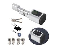 YoumiAI Tuya Serrure de porte intelligente Bluetooth avec cylindre européen, noyau de serrure électronique, empreinte digitale, app/IC/déverrouillage des clés, prend en charge la