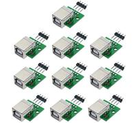 YOUMILE 10 Pcs DIY Mâle Connecteur/MINI MICRO USB Adaptateur DIP 2.54mm 5pin Connecteur B Type USB2.0 Femelle PCB Converter USB 3.0