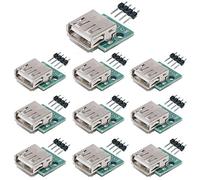 YOUMILE 10 Pcs DIY Mâle Connecteur/MINI MICRO USB Adaptateur DIP 2.54mm 5pin Connecteur B Type USB2.0 Femelle PCB Converter USB 3.0