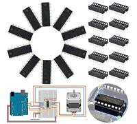 Youmile 10 PCS L293D DIP16 Pilotes De Moteur Pas-à-Pas Contrôleur QUATRE CANAUX CONDUCTEUR DE MOTEUR IC 36V 600mA + trou rond IC socket 16PIN