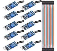 Youmile 10 pcs Module de capteur de commutateur de vibration haute sensibilité SW-18010P module de capteur d'alarme module de vibration, avec câble DuPont pour Arduino