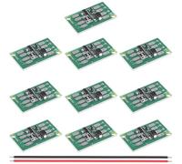 Youmile 10 pièces Contrôleur de charge solaire Module interrupteur pour lampadaire 1S-4S Contrôleur de charge pour batterie lithium avec câble rouge et noir 26 AWG