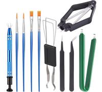 Youmile 10 pièces Extracteur IC kit Outil pour retirer les puces Extracteur à 4 griffes Extracteur de commutateur Extracteur de capuchon de clé pince à épiler Extracteur en U