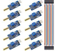 Youmile 10 pièces module de capteur d'angle SW-520D module de capteur d'inclinaison de commutateur de boule d'or avec câble DuPont pour Arduino