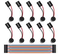 Youmile 10 pièces PC Carte mère Interne Mini Haut-Parleur boîtier d'ordinateur Carte mère BIOS Alarme Buzzer pour Arduino/Ordinateur avec câble d'extension Dupont