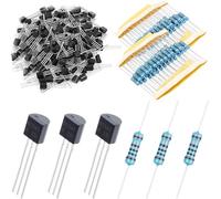 Youmile 100 pièces Transistor BC547 BC547B TO-92 NPN Transistor 50V 0.1A 100mA 625mW avec 100 pièces 1K 1/2w ohm Résistance pour circuit électronique