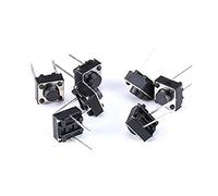Youmile 100Pcs Tact Button Switch 2 Broches DIP 6x6x5mm PCB Momentary Tactile Tact Push Button Switch