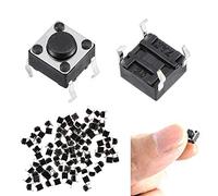 Youmile 100Pcs Tact Switch Button 6x6x4.5mm 4Pin DIP Micro Panel PCB Momentary Tactile Tact Push Button Switch