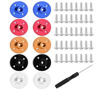 Youmile 10PCS 25T Corne De Bras Servo En Aluminium De Type Rond Corne De Servo De Direction 5 Couleur Bleu Rouge Noir Argent Orange Pour Voiture RC avec 40PCS M3 Vis, Tournevis