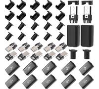 Youmile 12 pièces Kit de connecteur micro USB Kit de connecteur mâle USB de type B Connecteur mâle Micro USB Type B avec étui en plastique noir pour le bricolage