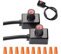Youmile 2 pcs DC 0/1-10V Bouton LED Gradateur Mini Contrôleur Commutateur Rotatif PWM Gradation avec capuchon de bouton pour 0/1-10V Dimmable LED Drivers Contrôler la Lumière Intérieure Grow Lamp