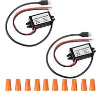 Youmile 2 pcs DC 8-35V à DC 5V USB C DC DC Convertisseur Buck Module 12V/24V à 5V 3A 15W Sortie USB Régulateur de Tension Abaisseur Chargeur avec Capuchon à Bouton