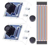 Youmile 2 pcs Module de caméra OV7670 640x480 0.3Mega 300KP prend en charge l'affichage de contrôle d'exposition automatique VGA CIF avec kit de vis de support câble Dupont