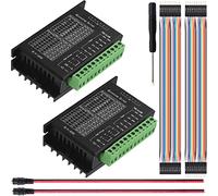 Youmile 2 pcs TB6600 4A 9-42V Pilote de Moteur Pas à Pas CNC Contrôleur 32 Subdivision Nema tb6600 Axes Uniques Hybride avec DuPont Câble DC femelle câble tournevis DC câble femelle