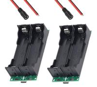 Youmile 2 pièces 18650 Lithium Battery Boost Charging Board UPS Module sans coupure UPS haute puissance 15W 3A 12V Charge et décharge avec câble DC femelle à deux conducteurs