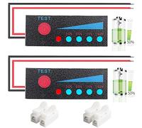 Youmile 2 pièces 3S 12.6V Module d'indicateur de capacité de batterie au lithium Li-Ion Batterie Carte d'indicateur de pourcentage Affichage de capacité LED 25% 50% 75% 100% avec borne à sertir