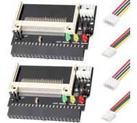 Youmile 2 pièces Adaptateur CF vers IDE Carte Compact Flash CF vers 3.5 Femelle 40 Pin IDE Hard Expansion Board avec câble d'alimentation IDE Large 4Pin vers Small 4Pin
