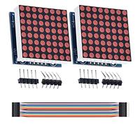 Youmile 2 Pièces Matrice de points 8x8 Contrôle MCU à puce unique Module d'affichage LED rouge pour Arduino/MCU/51/AVR/STM32/Raspberry Pi, avec câble Dupont
