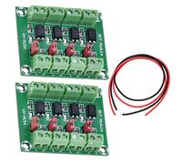 Youmile 2 pièces PC817 4 canaux optocoupleur carte d'isolation convertisseur de tension 3.6-30 V pilote Module isolé photoélectrique avec fil 24AWG
