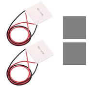Youmile 2 pièces TEC1-12706 12V 6A 60W refroidisseur thermoélectrique module de plaque Peltier de refroidissement 40 x 40 mm réfrigération à semi-conducteur avec tampon conducteur thermique 2 pièces