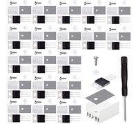 Youmile 20 pcs IRF520N Mosfet Transistor N-Channel Power MOSFET TO-220AB 9.7A 100V 3Pin transistors à effet de champ avec rondelle à vis dissipateur en caoutchouc Tournevis en silicone