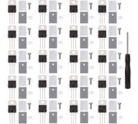 Youmile 20 pcs L7812CV L7812 Régulateur de Tension Sortie Transistor 12V 1.5A IC Régulateurs de Tension Positifs Linéaires TO-220 avec Radiateur Vis Rondelle Caoutchouc Silicone Tournevis