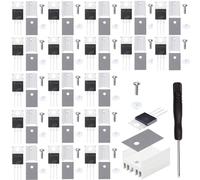 Youmile 20 pièces IRLZ44N Transistor Mosfet IRLZ44NPBF canal N TO-220AB 47A 55V 3 broches redresseur international avec rondelle de vis de dissipateur thermique tournevis en caoutchouc et Silicone